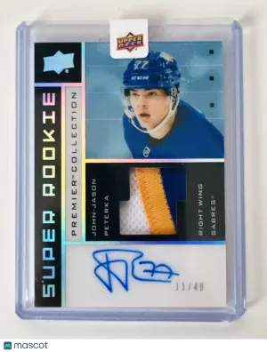 2021-22 Upper Deck Premier Super Rookie John-Jason Peterka Patch 11/49 front