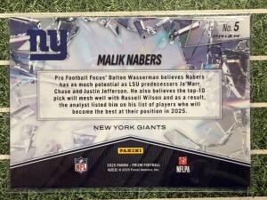 2025 Prizm Green Ice Prizm Break Malik Nabers back