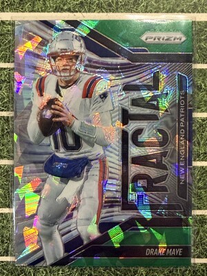 2025 Prizm Green Ice Fractal Drake Maye front