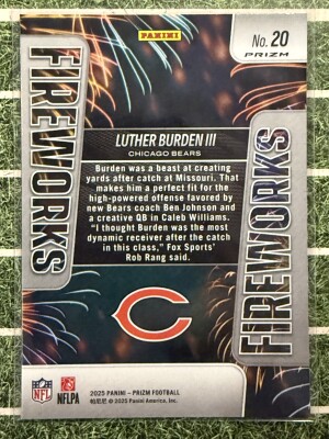 2025 Prizm Green Ice Fireworks Luther Burden III back