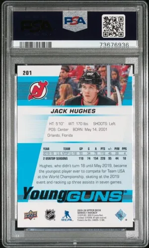 2019 Upper Deck Jack Hughes back