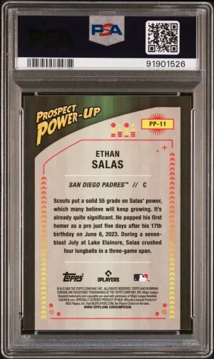 2024 Bowman Prospect Power-Up Ethan Salas back