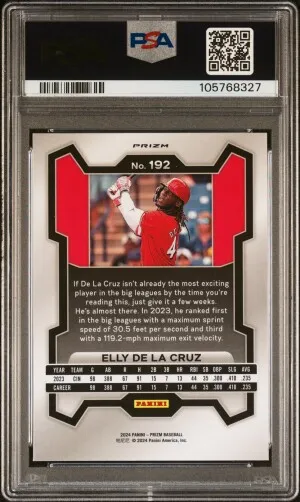 2024 Panini Prizm Elly De La Cruz Silver Prizm back