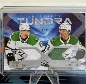 2025-26 Artifacts Tundra Teammates Jason Robertson & Wyatt Johnston /99 front