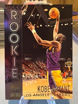 KOBE BRYANT 1997 Topps Stadium Club ROOKIE RC Card #R9 Los Angeles Lakers front