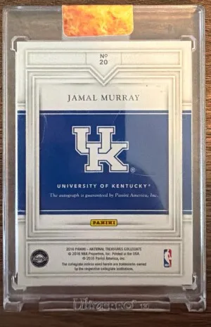 2016 National Treasures Collegiate Basketball Jamal Murray /25 back
