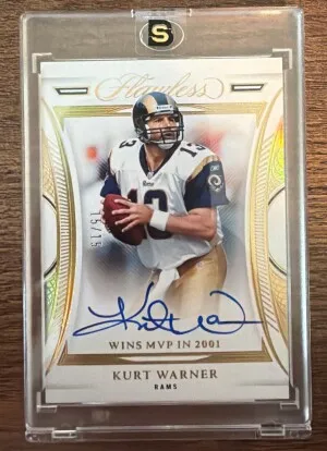 2022 Flawless Kurt Warner Auto 15/15 front