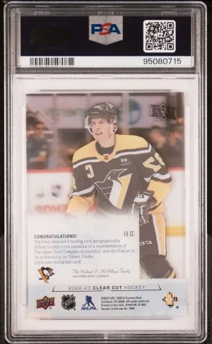 2022 Upper Deck Clear Cut Foundations Autographs Sidney Crosby back