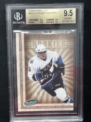 Alexander Ovechkin Parkhurst Rookie Card BGS 9.5 front