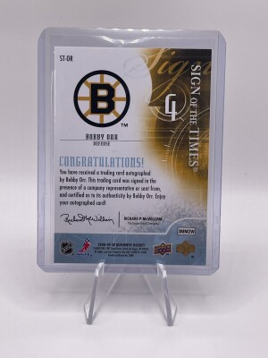 Bobby Orr| 08-09 UD SP Authentic| Sign Of The Times back