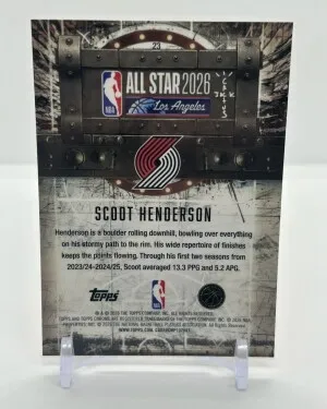 Scoot Henderson 2025 Topps Chrome Cactus Jack /50 SSP Orange back