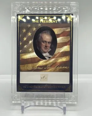 James Buchanan 2025 A WORD FROM POTUS Authentic Hand Written Word front