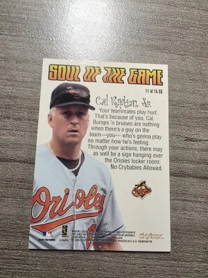 1997 Skybox Premium Cal Ripken Jr Soul of the Game back