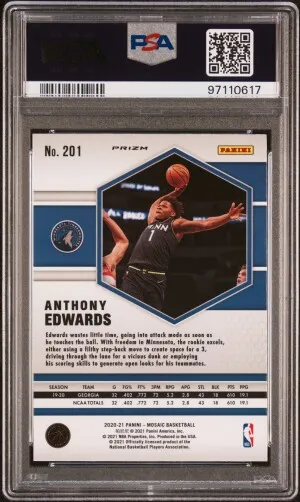 Anthony Edwards Green Color Match Mosaic Rookie back