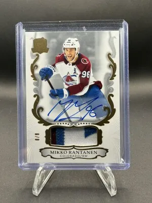Mikko Rantanen Gold Foil /8 Patch Auto The Cup 2023-24 front