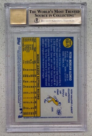 2019 Topps Heritage Pete Alonso Real One Auto - BGS 9.5 back