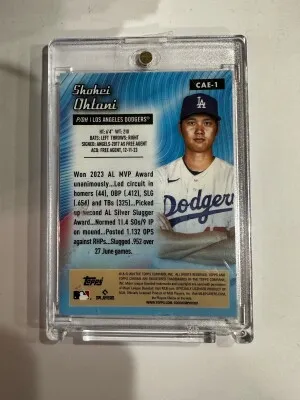 Shohei Ohtani Topps Chrome 2024 #CAE-1 back