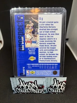 1996-97 UPPER DECK SP KOBE BRYANT Premier Prospects Rookie Card 134 Lakers 🔥 back