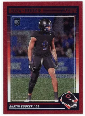 2024 Score #399 Austin Booker Rookie Dots Red  4/10 front