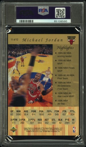 1998 Upper Deck Gatorade Michael Jordan Michael Jordan Gatorade back