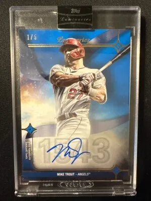 2023 Topps Luminaries Mike Trout Hit Kings Auto 1/5 front