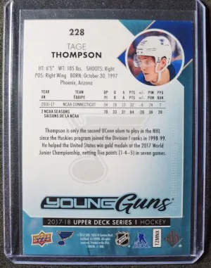 Tage Thompson Young Guns back