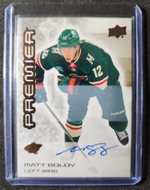 Matt Boldy Premier Bronze Auto front