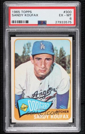 1965 Topps Sandy Koufax PSA 6 front