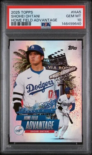 2025 Topps SHOHEI OHTANI Rare HOME FIELD ADVANTAGE HFA #HA-5 - GRADED PSA 10 GEM MINT Dodgers front