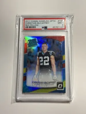 2017 Panini Donruss Optic Christian Mccaffrey Red/Yellow front