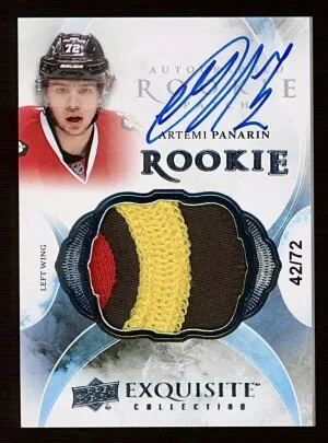 2015-16 Upper Deck The Cup - Exquisite ROOKIE PATCH AUTO RPA TO JERSEY NUMBER /72 ON CARD AUTOGRAPH Blackhawks THE BREADMAN front