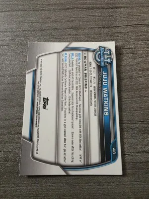 2023 Bowman U Juju Watkins Refractor back