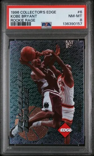 1996 Collector's Edge Rookie Rage Kobe Bryant Rookie Rage front