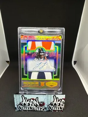 JERRY JUEDY 2020 PANINI PLATES & PATCHES SILVER ROOKIE DUAL PATCH AUTO RC #D 6 /15 front