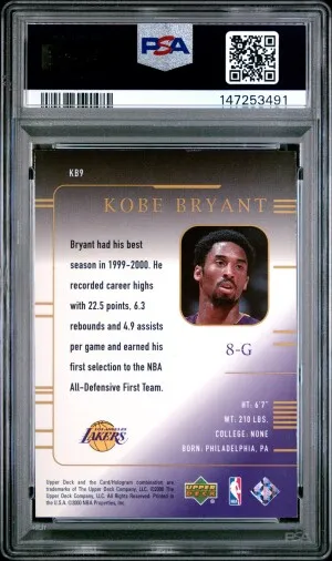 2000 Upper Deck 21St National Kobe Bryant Kobe Bryant back