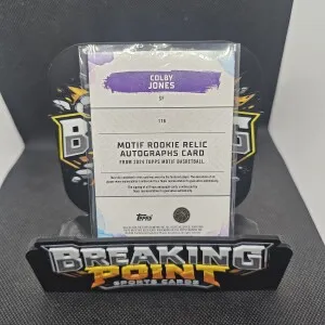 2024 Topps Motif Colby Jones RPA RC Rookie Patch AUTO 1/1 back