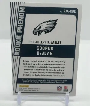 2024 Panini Donruss Copper Dejean RPA /99 back