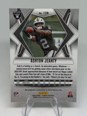 2025 Phoenix Ashton Jeanty RC Auto Green /25 back