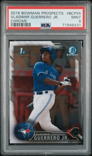 2016 Bowman Prospects Vladimir Guerrero Jr. Chrome 1st PSA 9 front