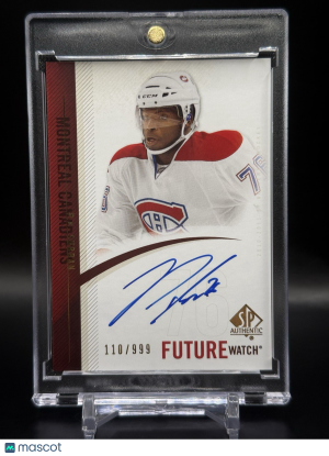 2010-11 SP Authentic P.K. Subban Future Watch Auto /999 RC FWA #271 front
