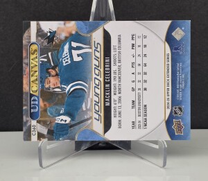 Macklin Celebrini Young Guns Canvas Rookie 2024-25 Upper Deck Extended C360 back