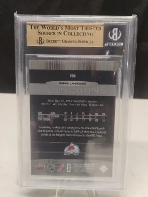 2011-12 Upper Deck Young Guns Gabriel Landeskog BGS 9.5 High Subs *** back