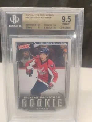 2007 Upper Deck Victory Nicklas Backstrom RC BGS 9.5 High Subs * front