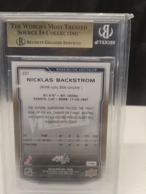 2007 Upper Deck Victory Nicklas Backstrom RC BGS 9.5 High Subs * back