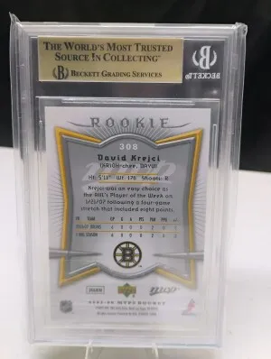 2007 Upper Deck MVP David Krejci RC BGS 9.5 back
