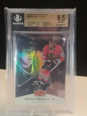 2006-07 Flair Showcase Dustin Byfuglien RC BGS 9.5 front