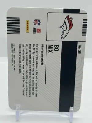 2024 Panini Contenders Bo Nix Rookie Permit To Dominate SSP back