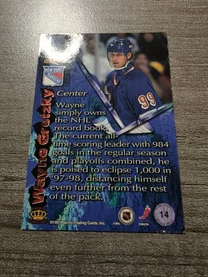 1997 Pacific Invincible Wayne Gretzky back