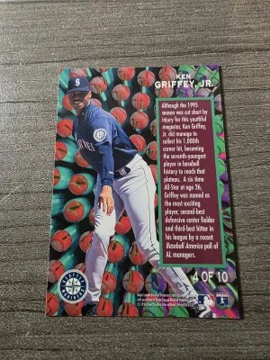 1996 Fleer Ken Griffey Jr Soaring Stars back