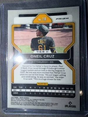 Oneil Cruz (rookie) back